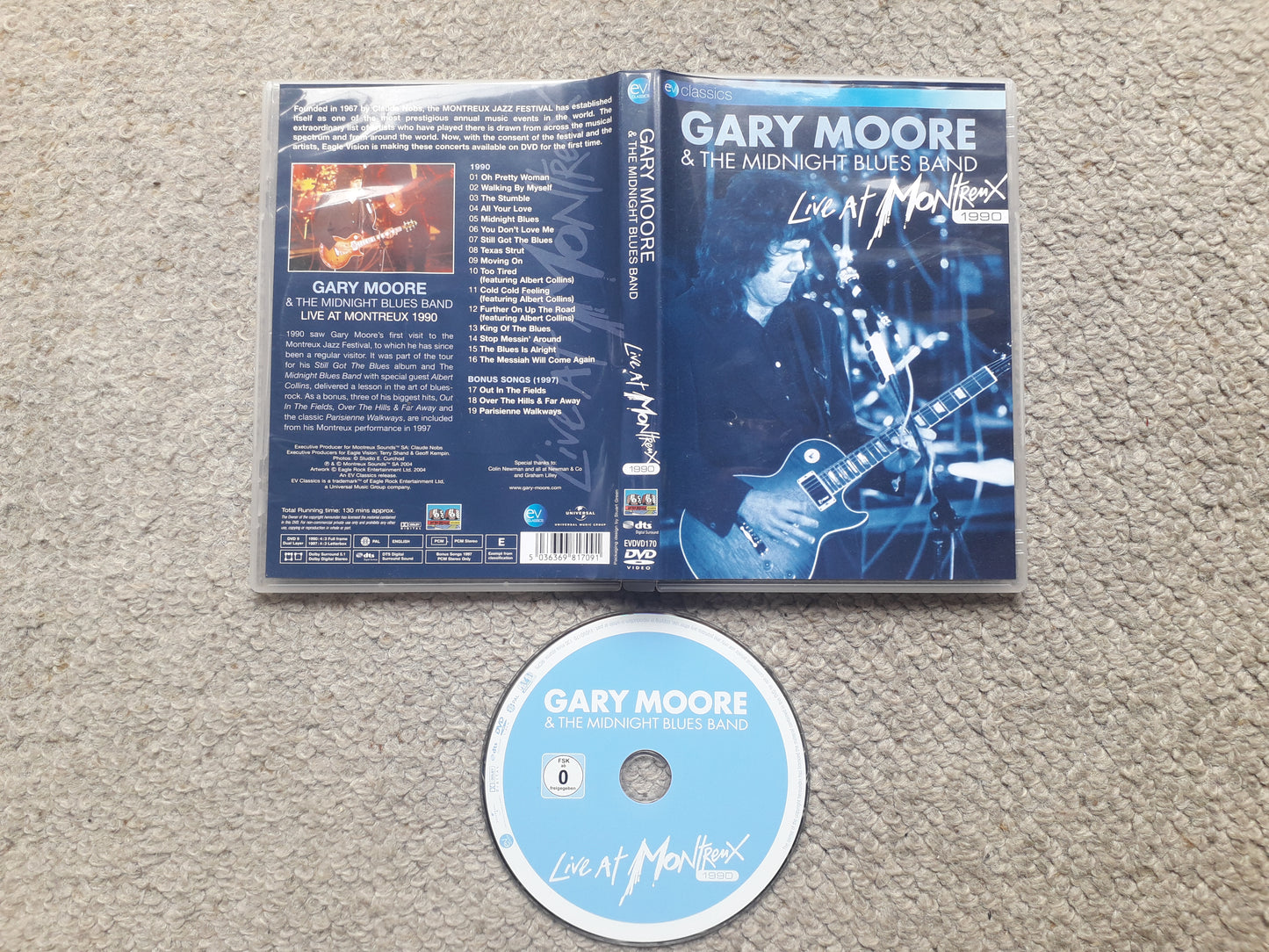 Gary Moore & The Midnight Blues Band-Live At Montreux 1990 DVD (EVDVD170)