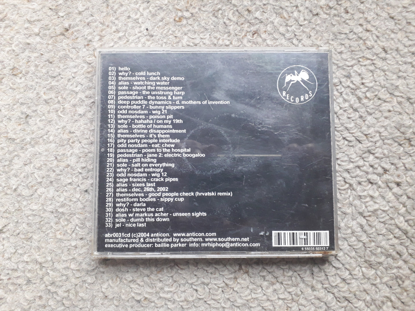 Various – Anticon Label Sampler: 1999 - 2004 CD (abr0031cd)