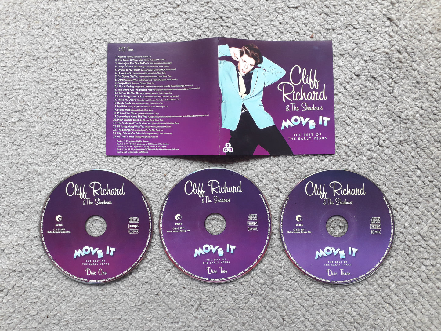 Cliff Richard & The Shadows – Move It The Best Of The Early Years 3 CD Box Set (60366)