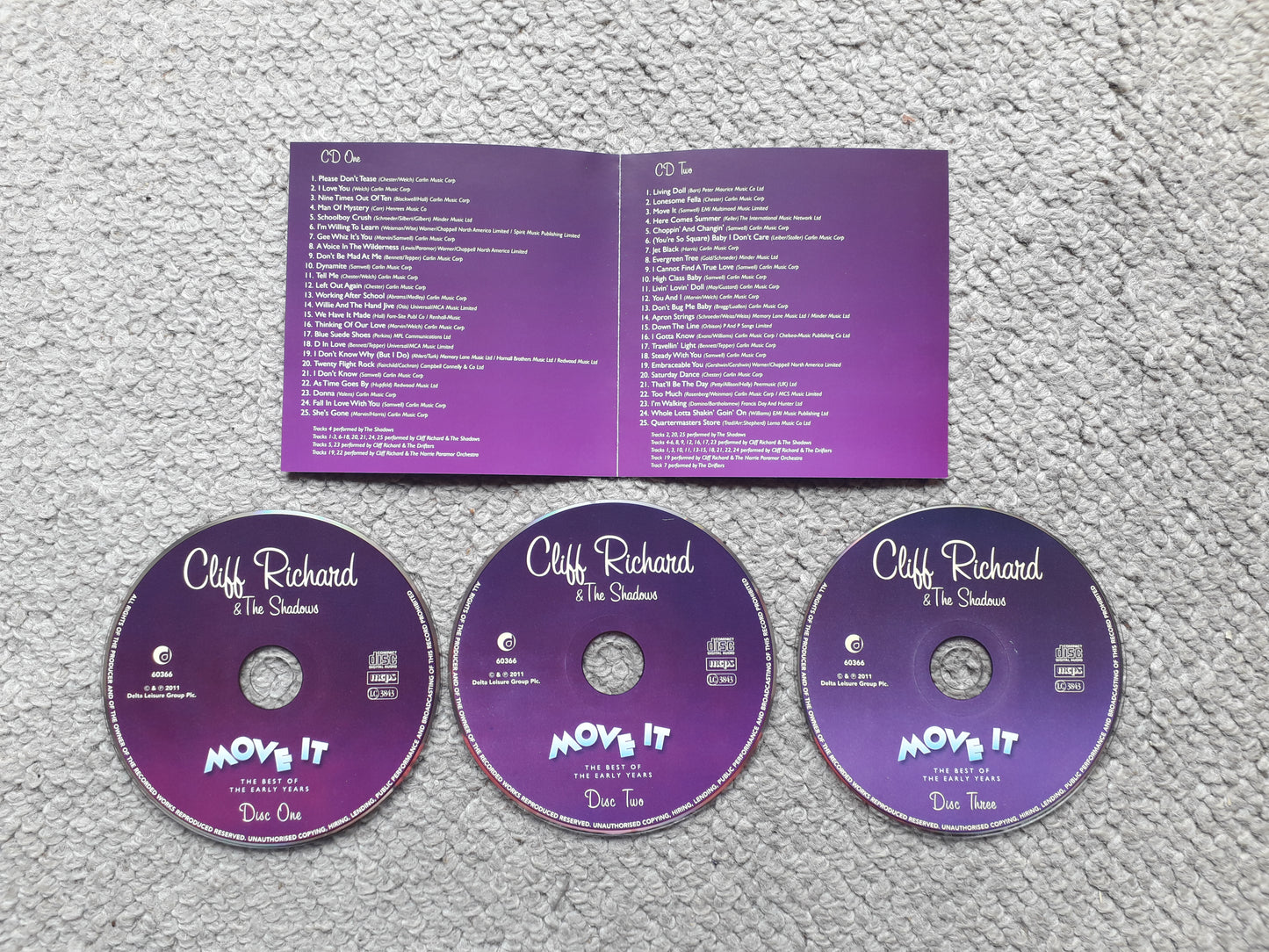 Cliff Richard & The Shadows – Move It The Best Of The Early Years 3 CD Box Set (60366)