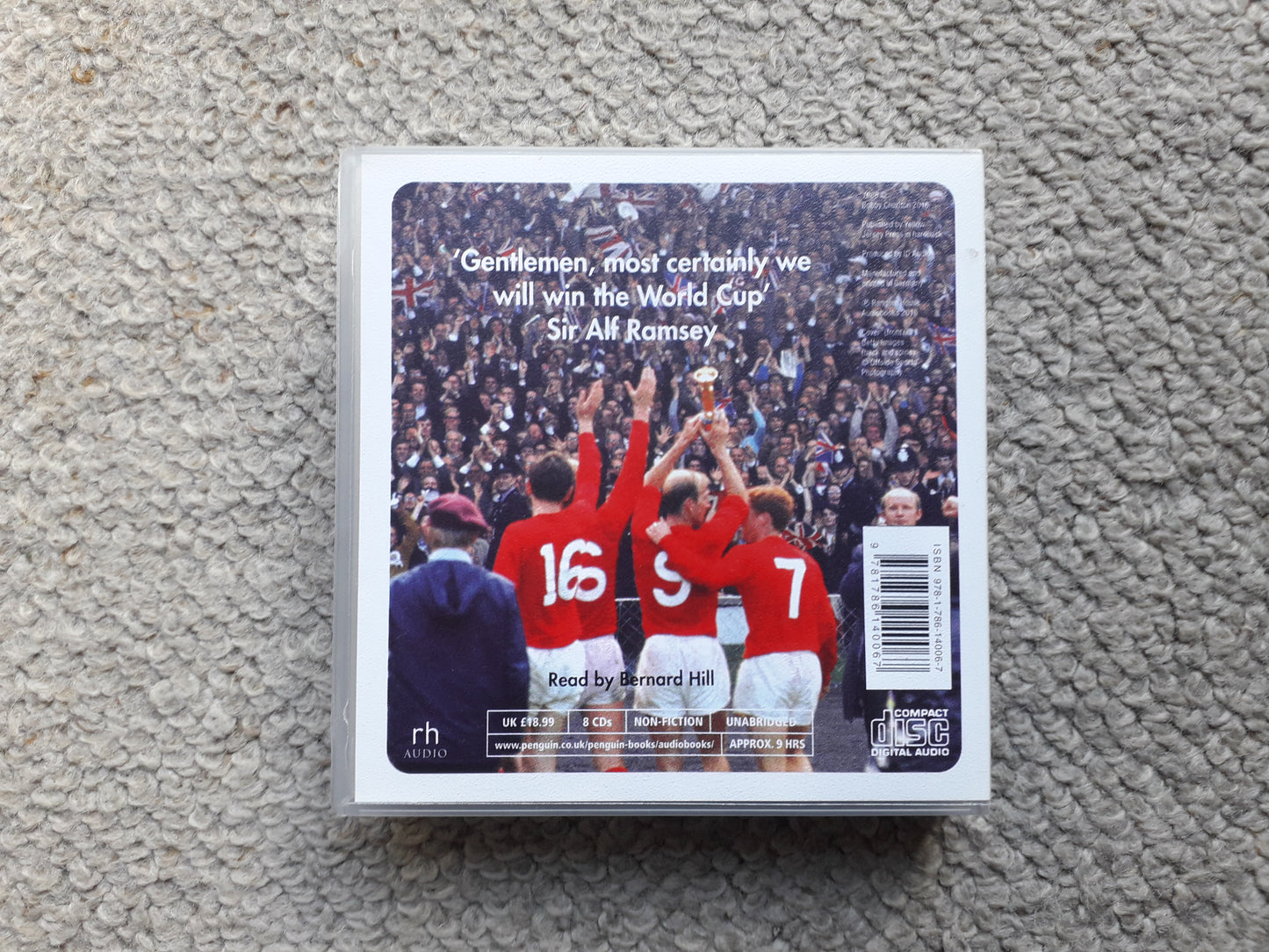 Sir Bobby Charlton-1966 My World Cup Story Read By Bernard Hill 8 X CD Audio Set