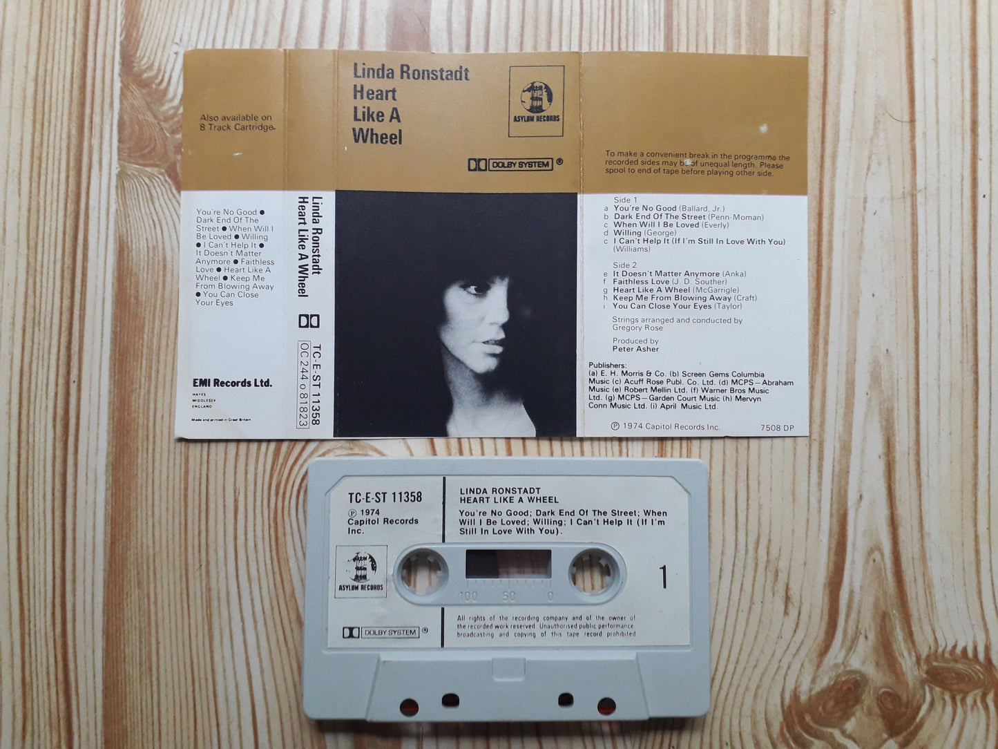 Linda Ronstadt-Heart Like A Wheel Cassette (TC-E ST 11358)