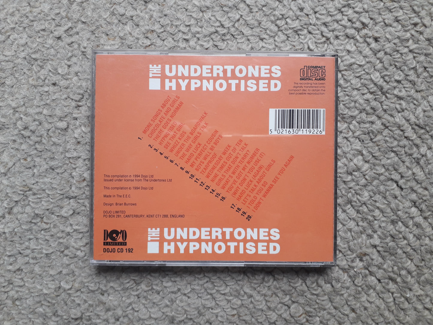 Undertones-Hypnotised CD (DOJO CD 192)