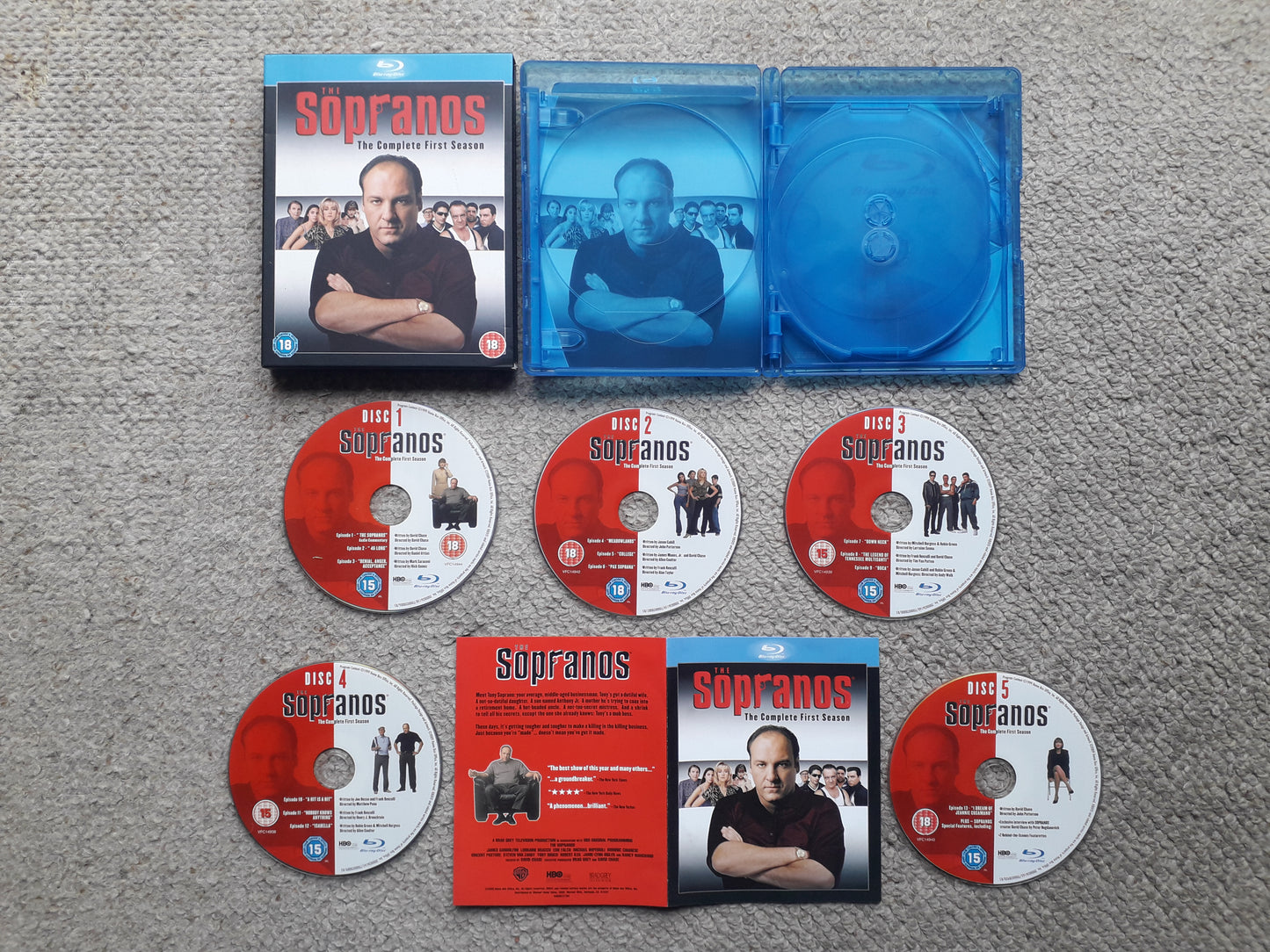 Sopranos The Complete First Series Blu-Ray Five Disc Set