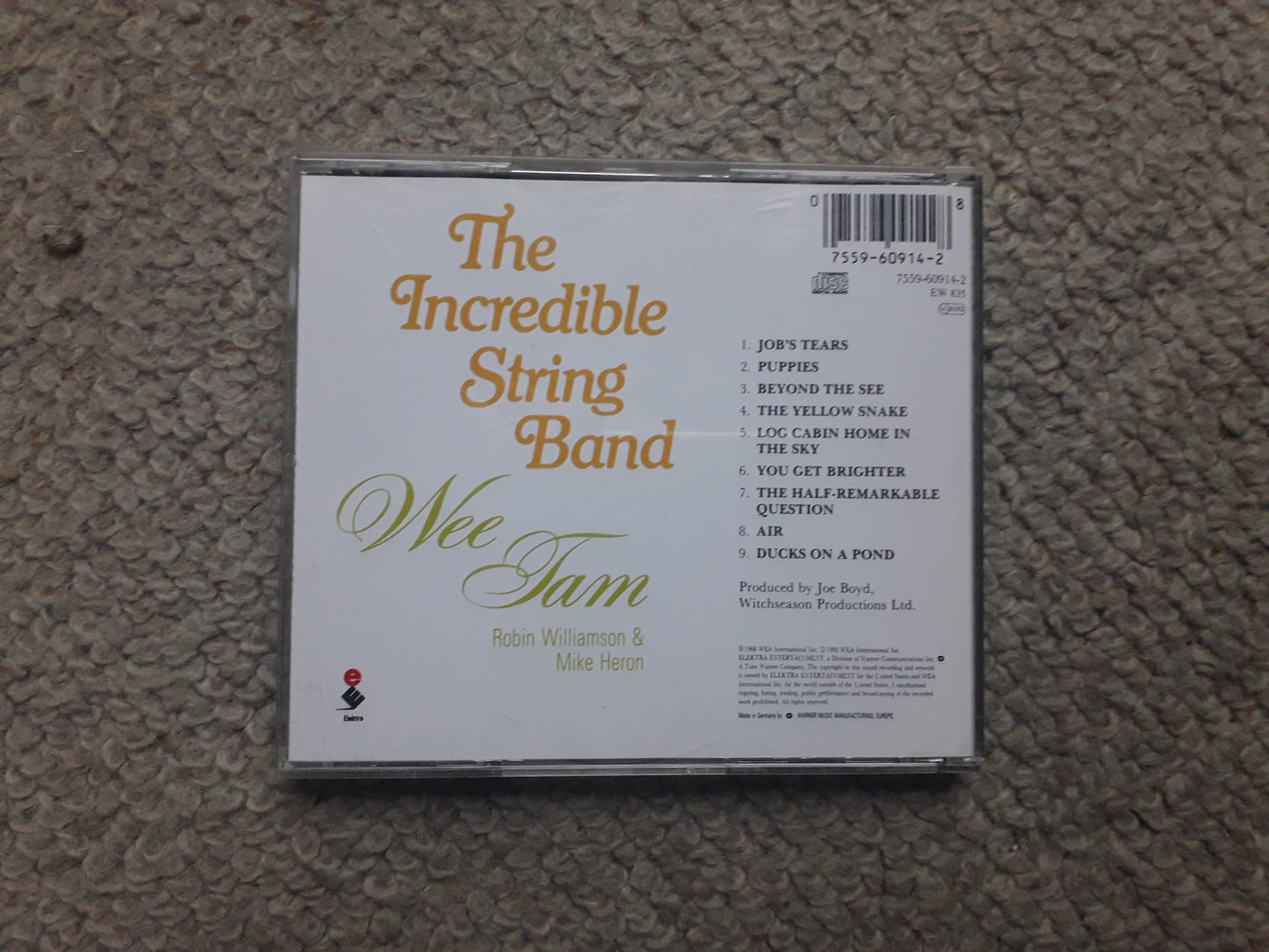 Incredible String Band-Wee Tam CD(7559-60914-2)