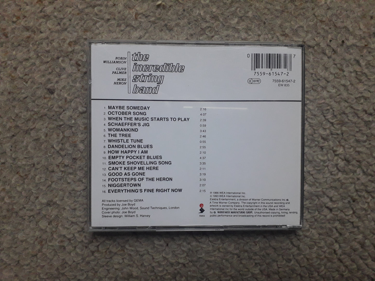 Incredible String Band–The Incredible String Band CD (7559-61547-2)