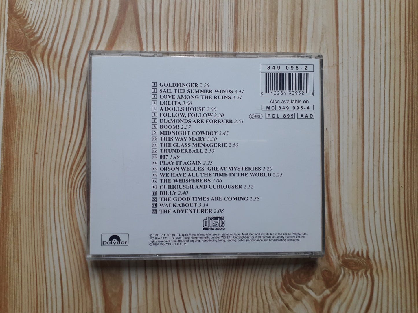 John Barry-The Best Of John Barry CD (849 095-2)