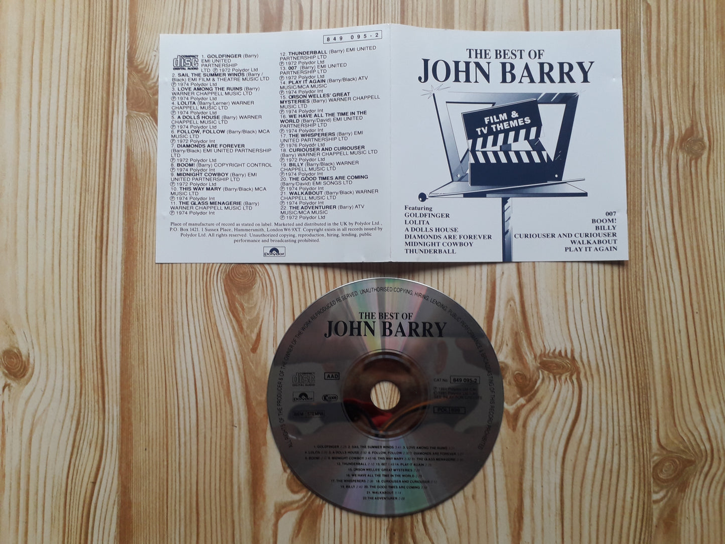 John Barry-The Best Of John Barry CD (849 095-2)