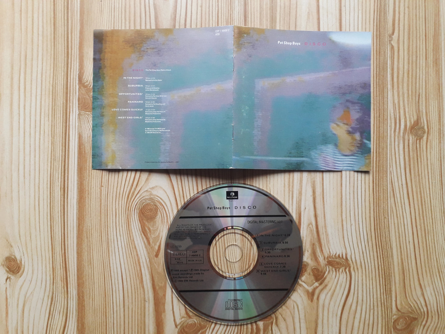 Pet Shop Boys-Disco The Pet Shop Boys Remix Album CD ( CDP 7 46450 2)