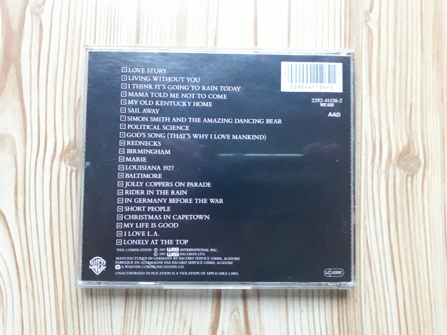 Randy Newman-Lonely At The Top (The Best Of Randy Newman) CD (2292-41126-2)