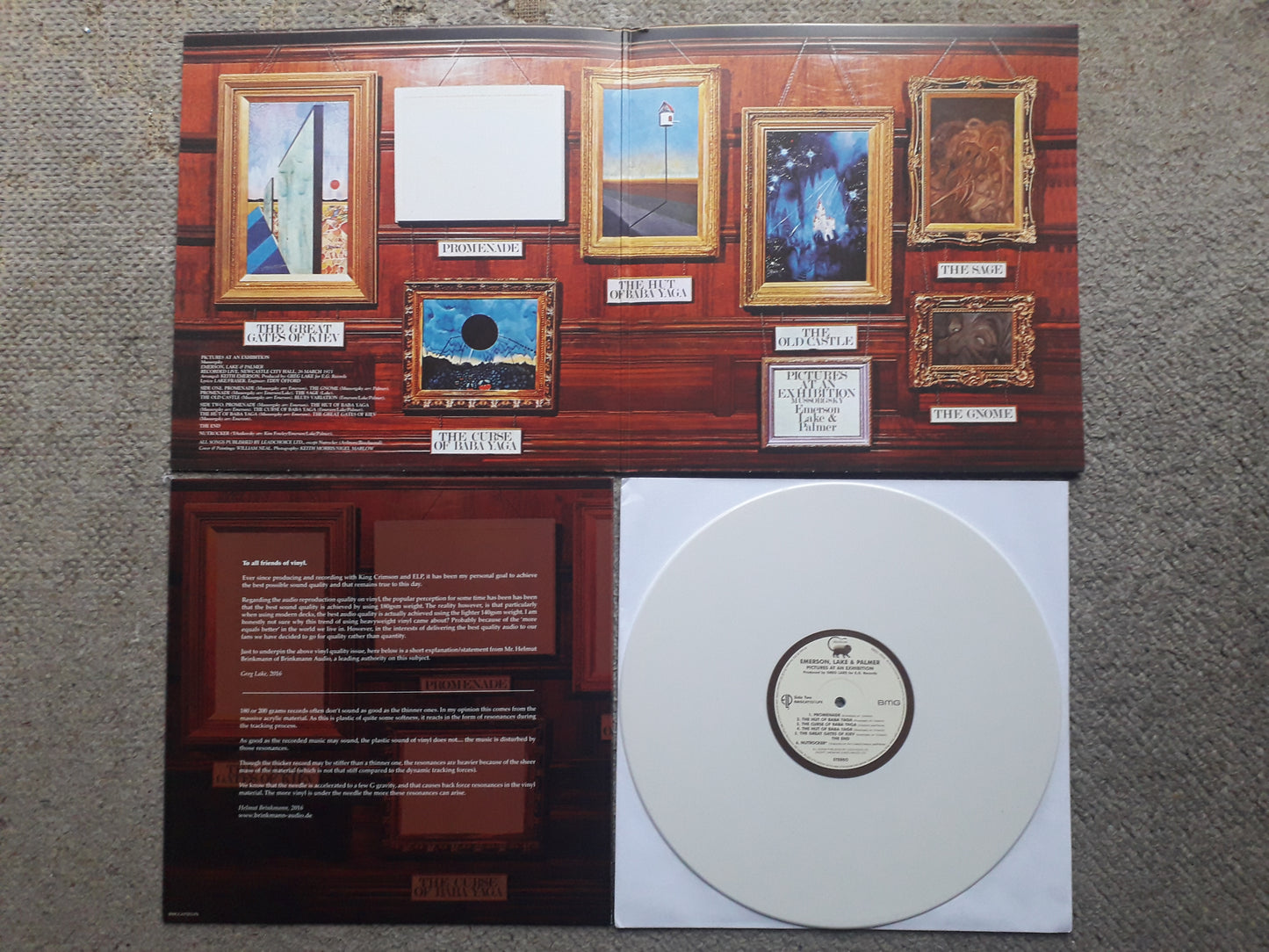 Emerson, Lake & Palmer‎–Pictures At An Exhibition LP White 50th Anniversary Edition (BMGCAT521LPX)