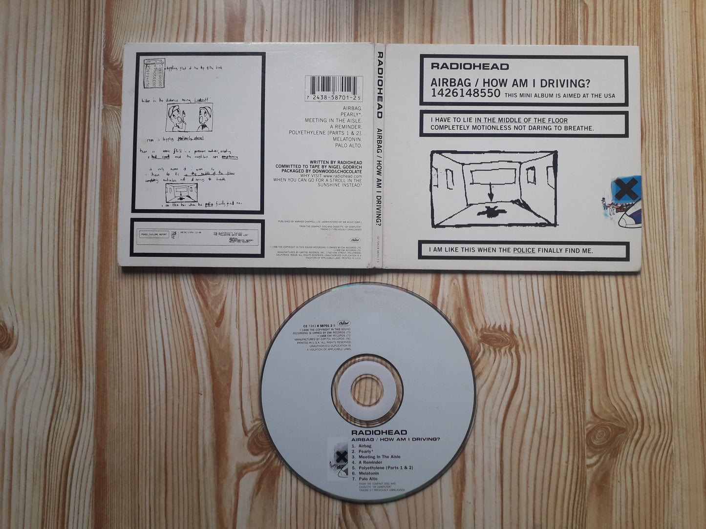 Radiohead–Airbag / How Am I Driving? CD (C2 7243 8 58701 2 5) Digipak