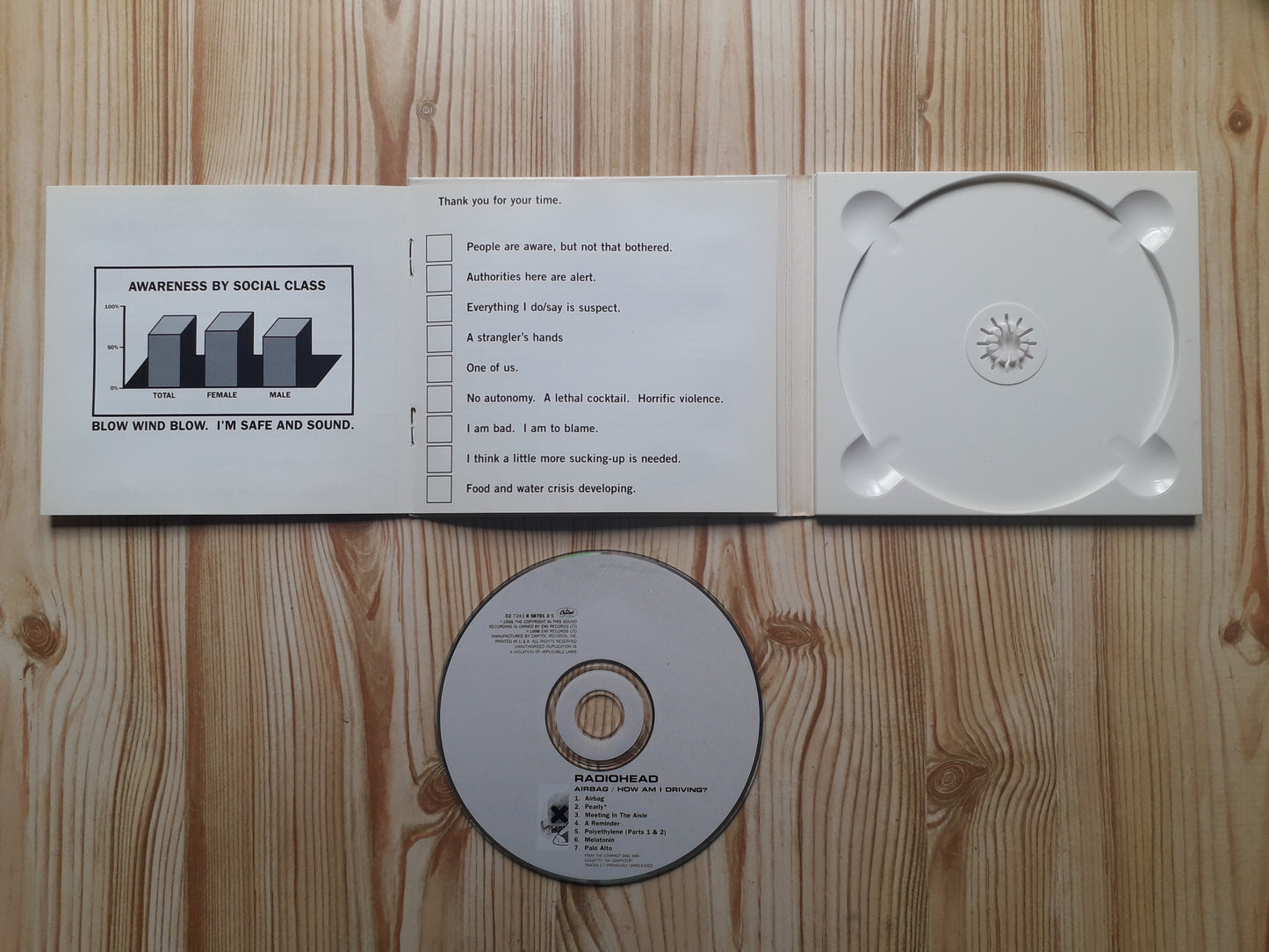 Radiohead–Airbag / How Am I Driving? CD (C2 7243 8 58701 2 5) Digipak