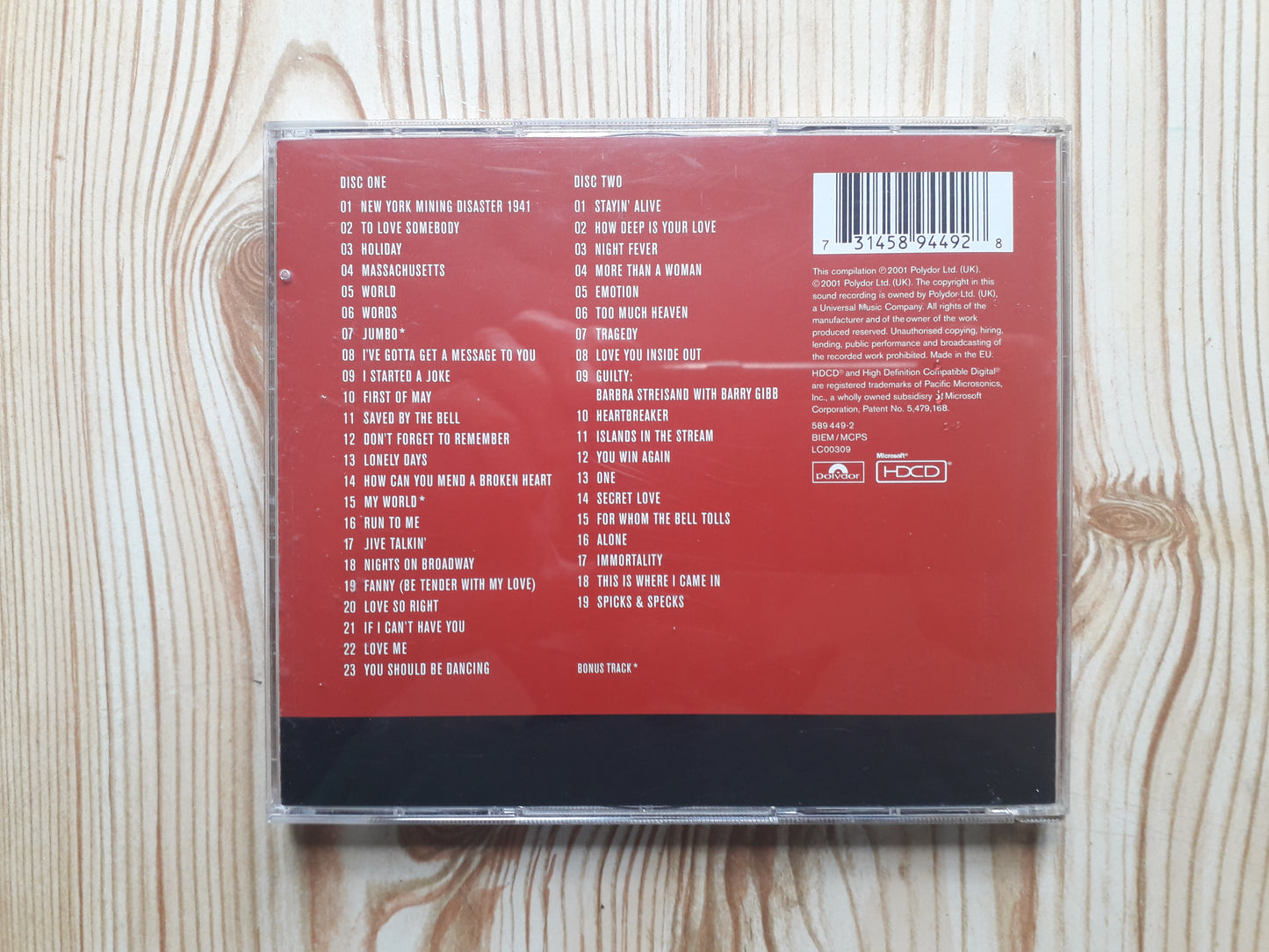 Bee Gees Their Greatest Hits The Record Dbl CD (589 449-2)