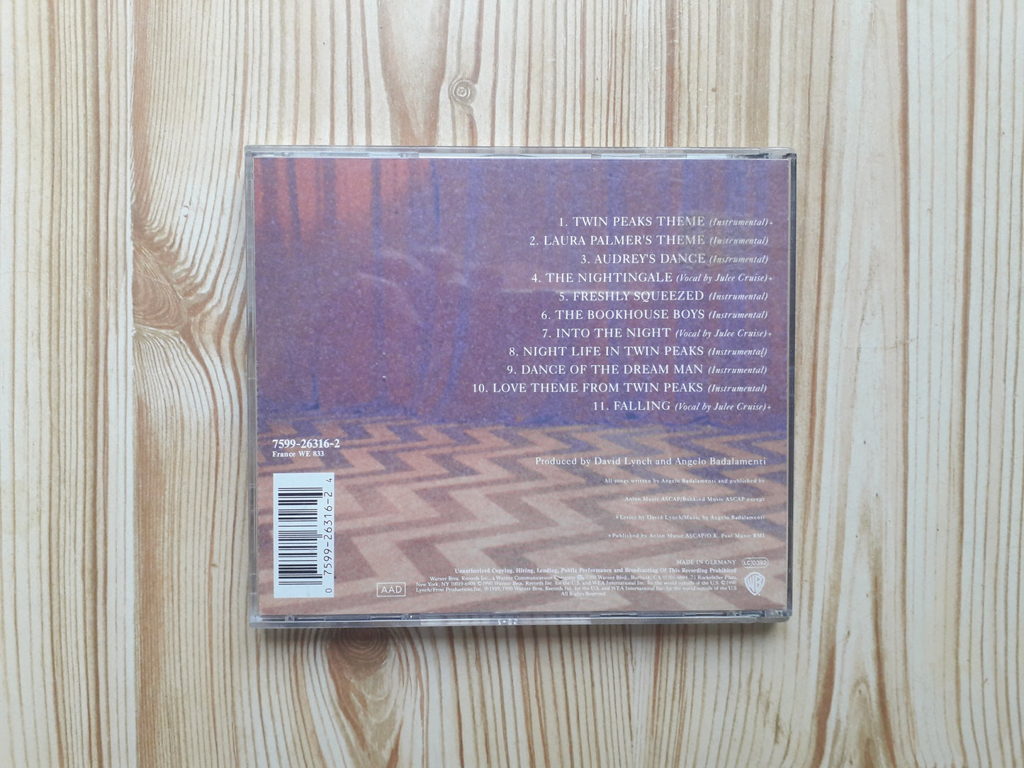 Angelo Badalamenti–Music From Twin Peaks CD (7599-26316-2)