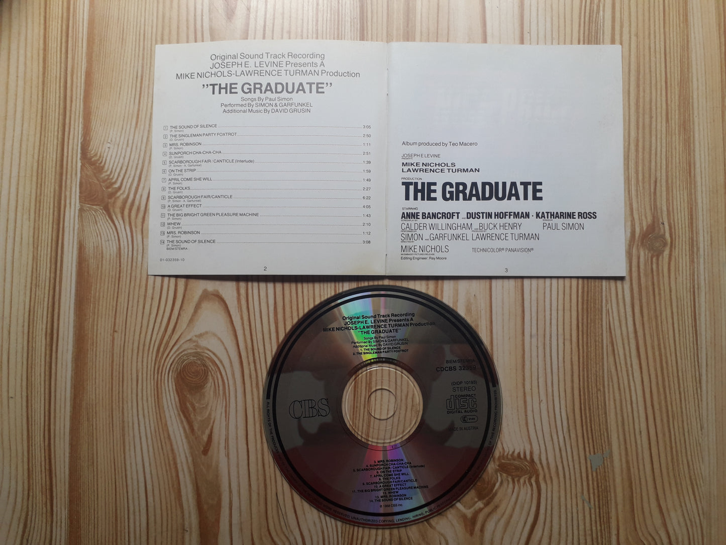 Simon & Garfunkel–The Graduate (Original Sound Track Recording) CD (CDCBS 32359)