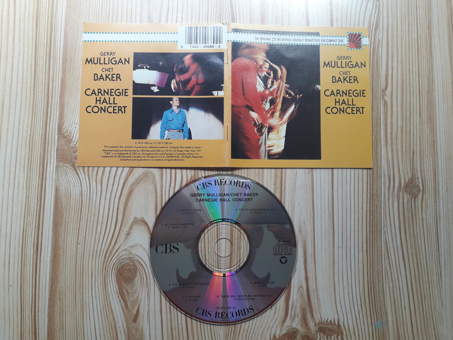 Gerry Mulligan / Chet Baker–Carnegie Hall Concert CD (ZK 40689)