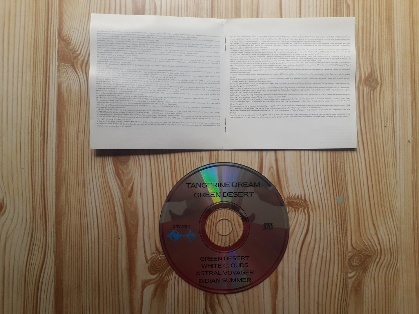 Tangerine Dream-Green Desert CD (C TANG 1)