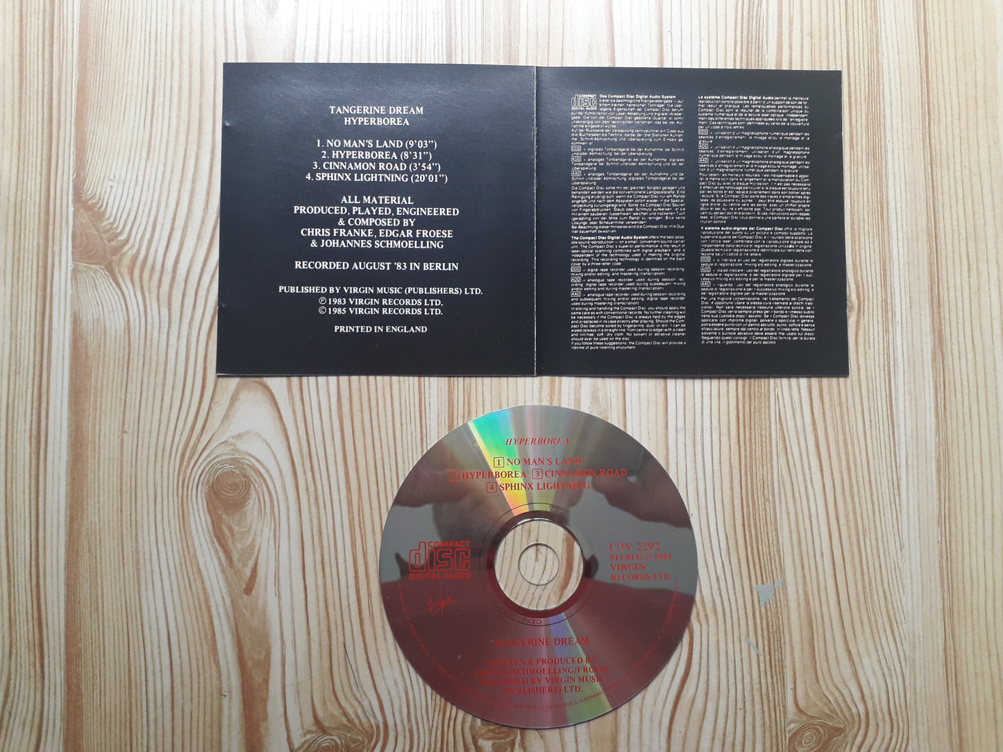 Tangerine Dream-Hyperborea CD (CDV 2292)