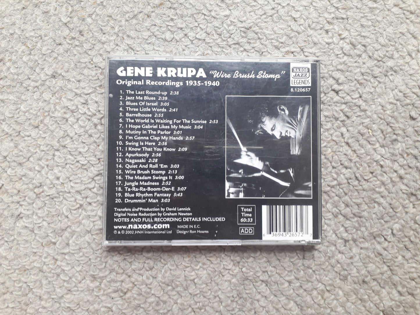 Gene Krupa-Wire Brush Stomp (Original 1935-1940 Recordings) CD (8.120657)