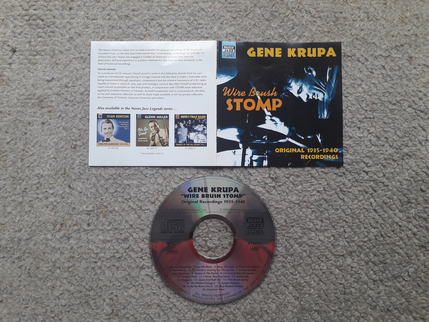 Gene Krupa-Wire Brush Stomp (Original 1935-1940 Recordings) CD (8.120657)
