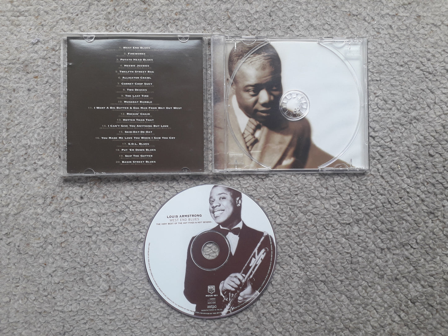 Louis Armstrong–West End Blues-The Very Best Of The Hot Fives & Hot Sevens CD (MCCD 421)