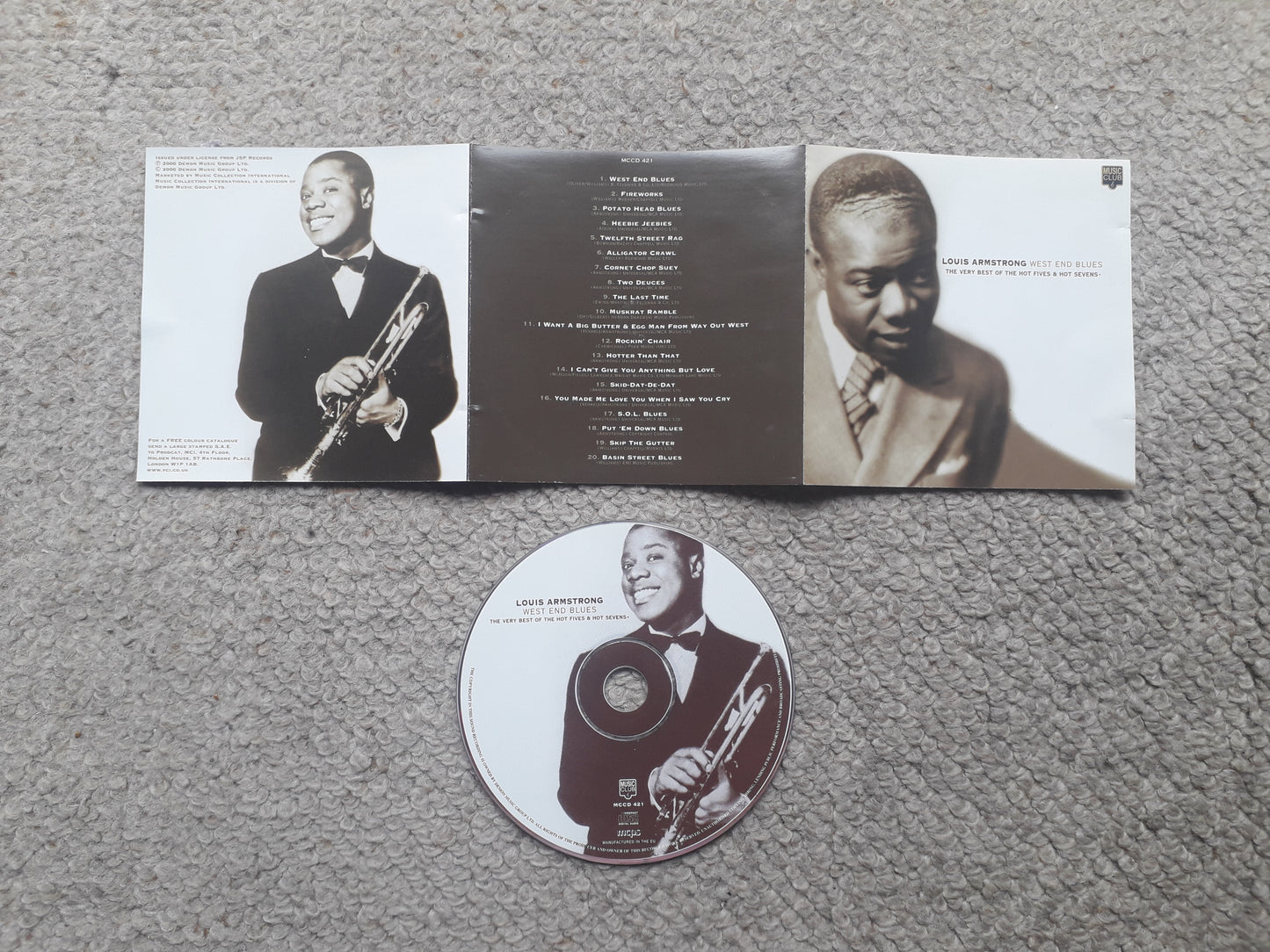 Louis Armstrong–West End Blues-The Very Best Of The Hot Fives & Hot Sevens CD (MCCD 421)