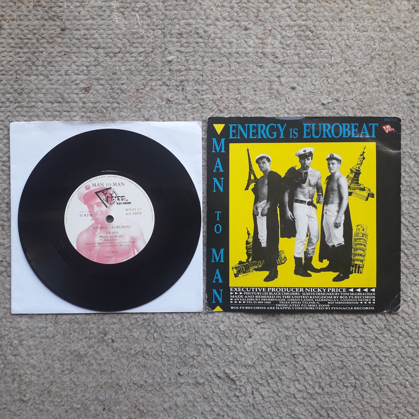 Man To Man-Energy Is Eurobeat 7" (BOLTS 5/7)