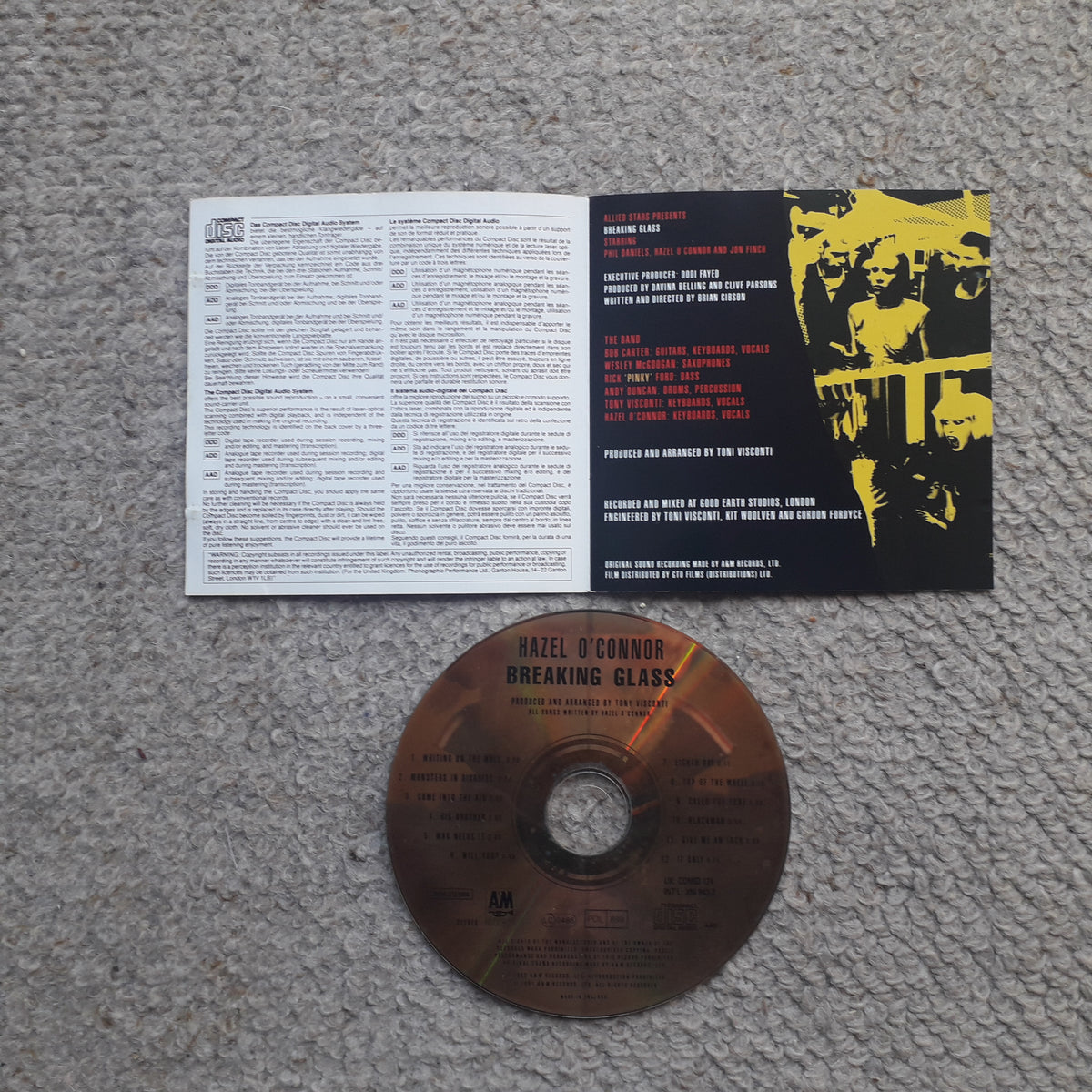 Hazel  O'Connor-Breaking Glass CD (CDMID 124)