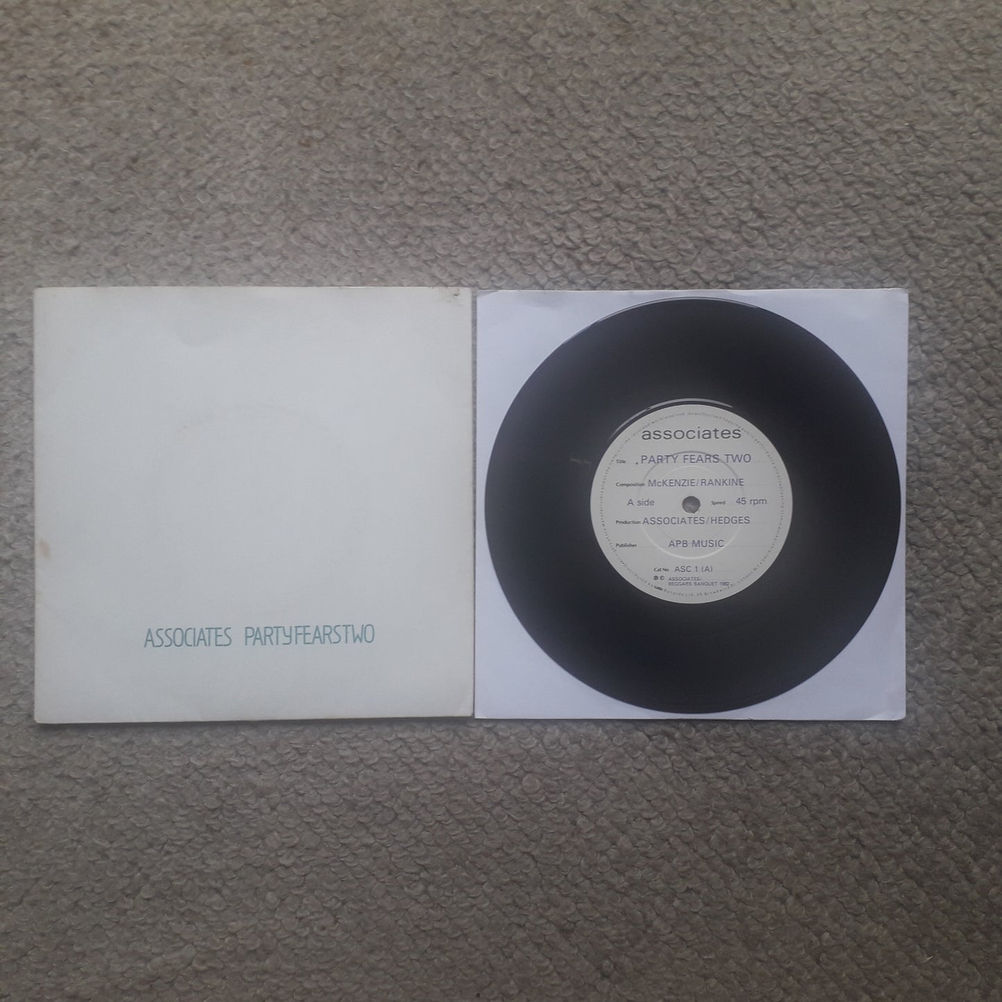Associates-Party Fears Two 7" (asc1)