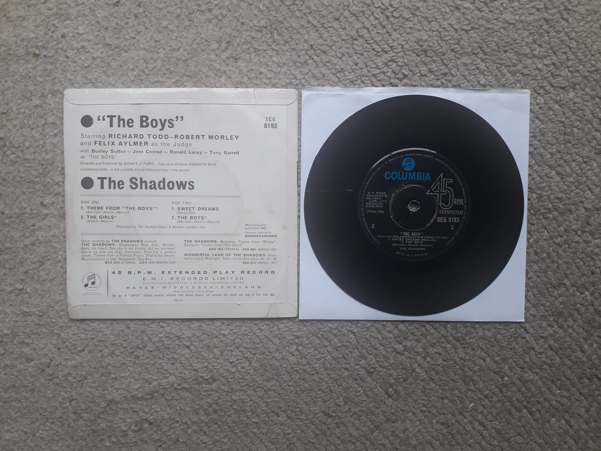 Shadows–Theme Music From "The Boys" 7" EP (SEG 8193)